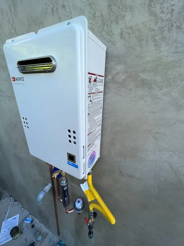 Tankless water heater installation for Retreat Farms homes